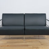 Swedish Leather Sofa and Armchair by Gunilla Allard for Lammhults, 1990s, Set of 2