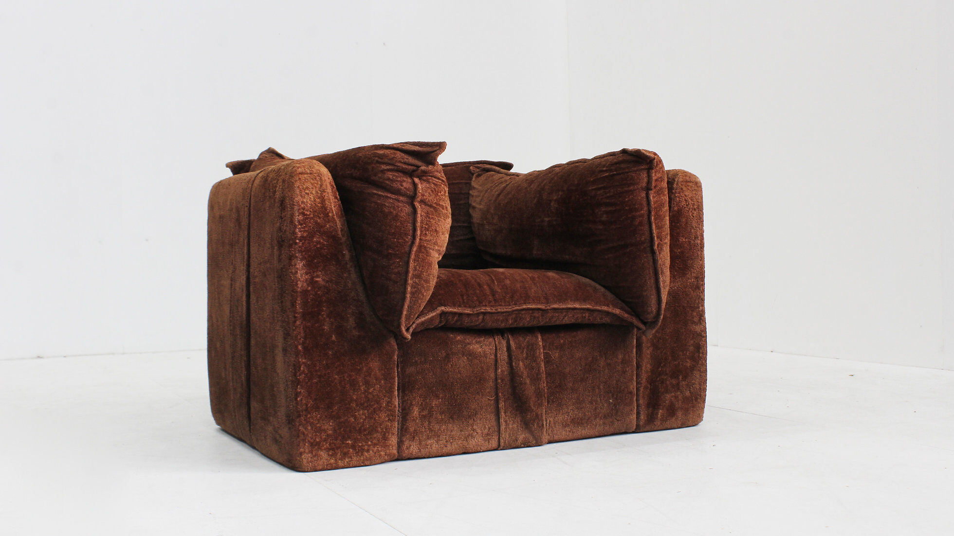 Vintage Italian brown armchair 1970s