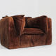 Vintage Italian brown armchair 1970s