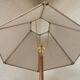 Scandinavian floor lamp 1960, wood and brass