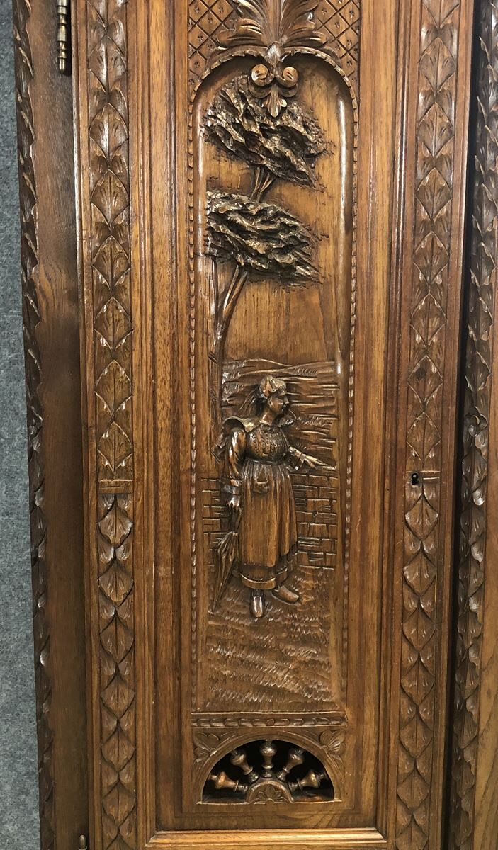 Armoire de mariage bretonne 3 portes début XXème Selency