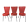 3 chaises en rotin et métal 1950