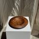 Small circular teak monoxyle pocket tray D25 H7