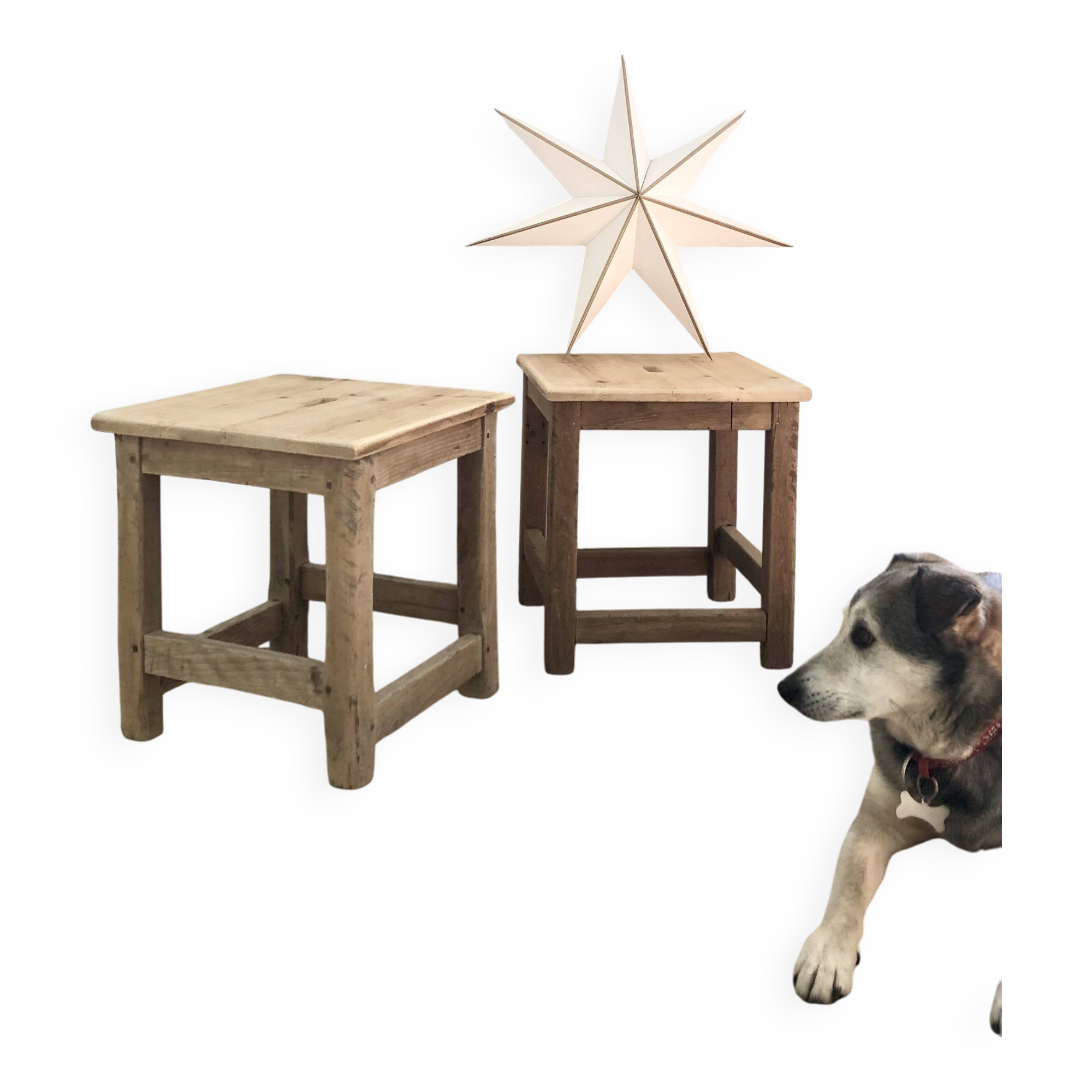 Large wooden stool