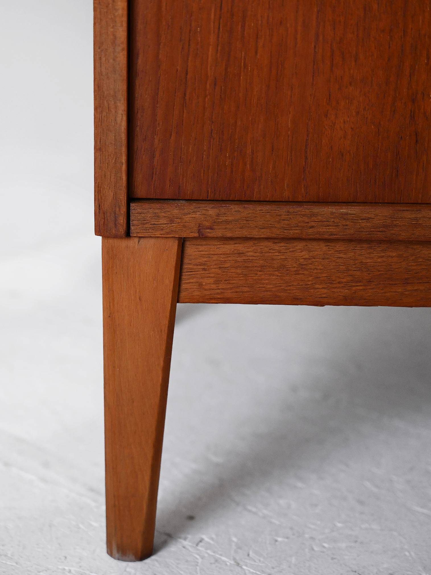 Scandinavian teak bookcase with hinged doors