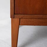 Scandinavian teak bookcase with hinged doors