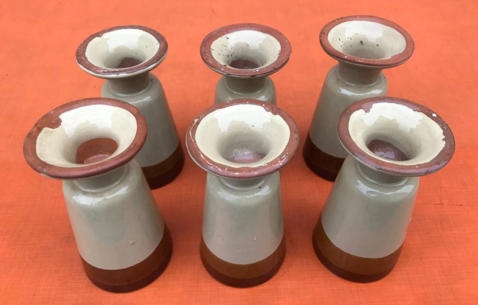 6 Mazagrans Basque Enamelled ceramic