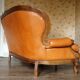 3-seater leather sofa cognac "Ilsat Salotti" Italy circa 1980