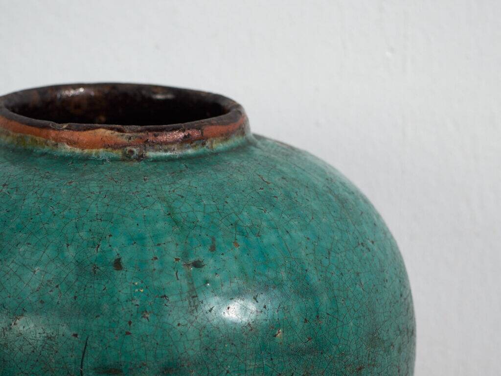 Antique turquoise green vase (circa 1820) #32