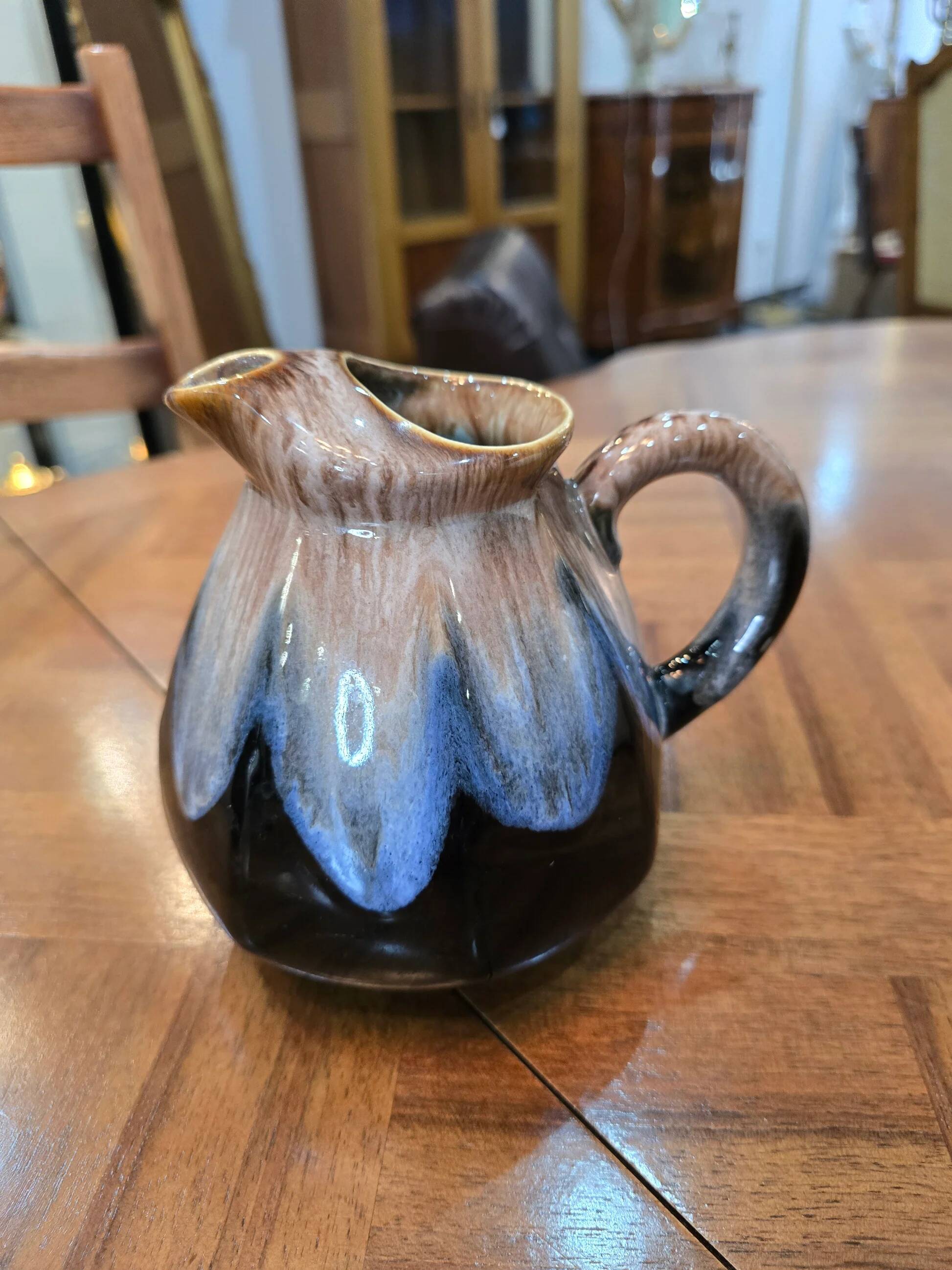 Glazed stoneware jug with spout – Decorative ceramics, France, 1970s