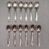 Christofle Atlas - 12 silver-plated coffee spoons in very good condition.