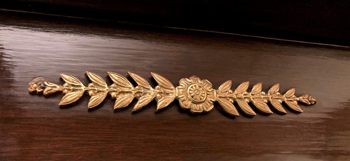 Empire mahogany library showcase