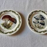 Paire d'assiettes à pain en faïence de Gien "Chanterelle"