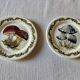 Pair of earthenware bread plates from Gien "Chanterelle"