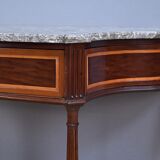 Console in mahogany and marble, Louis XVI period – late 18th century.