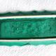 Large rectangular dish in green slipware with a strawberry design – Valla