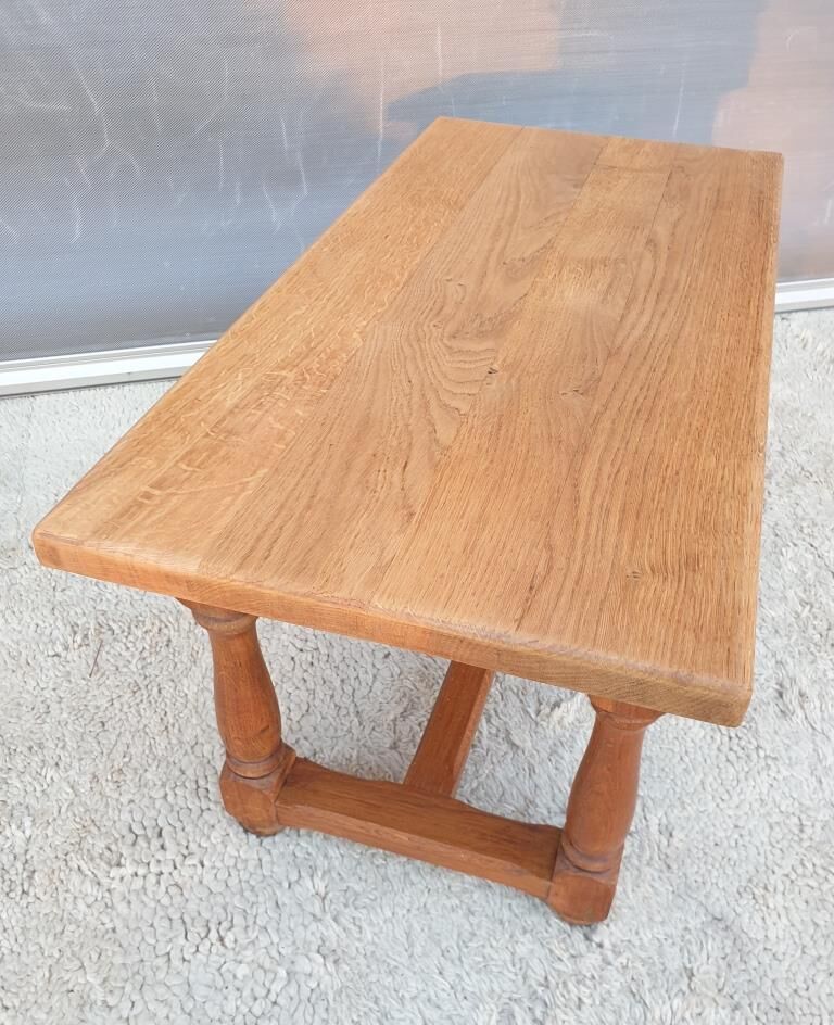 Coffee table with balusters in the manner of farmhouse tables