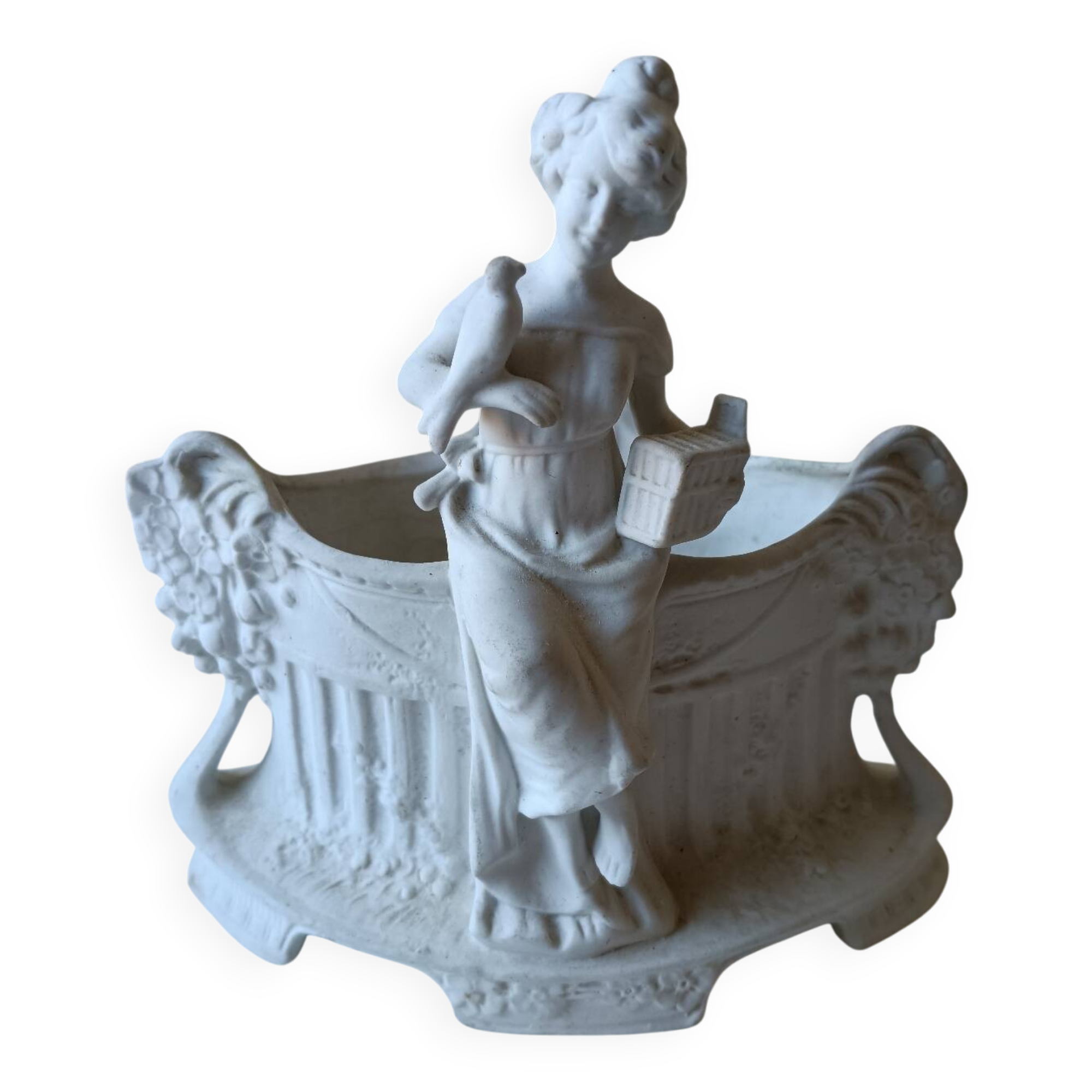 Flower girl/Vase Lady with a bird