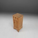 Elegant Art Deco wooden nightstand with drawer, France 1930s