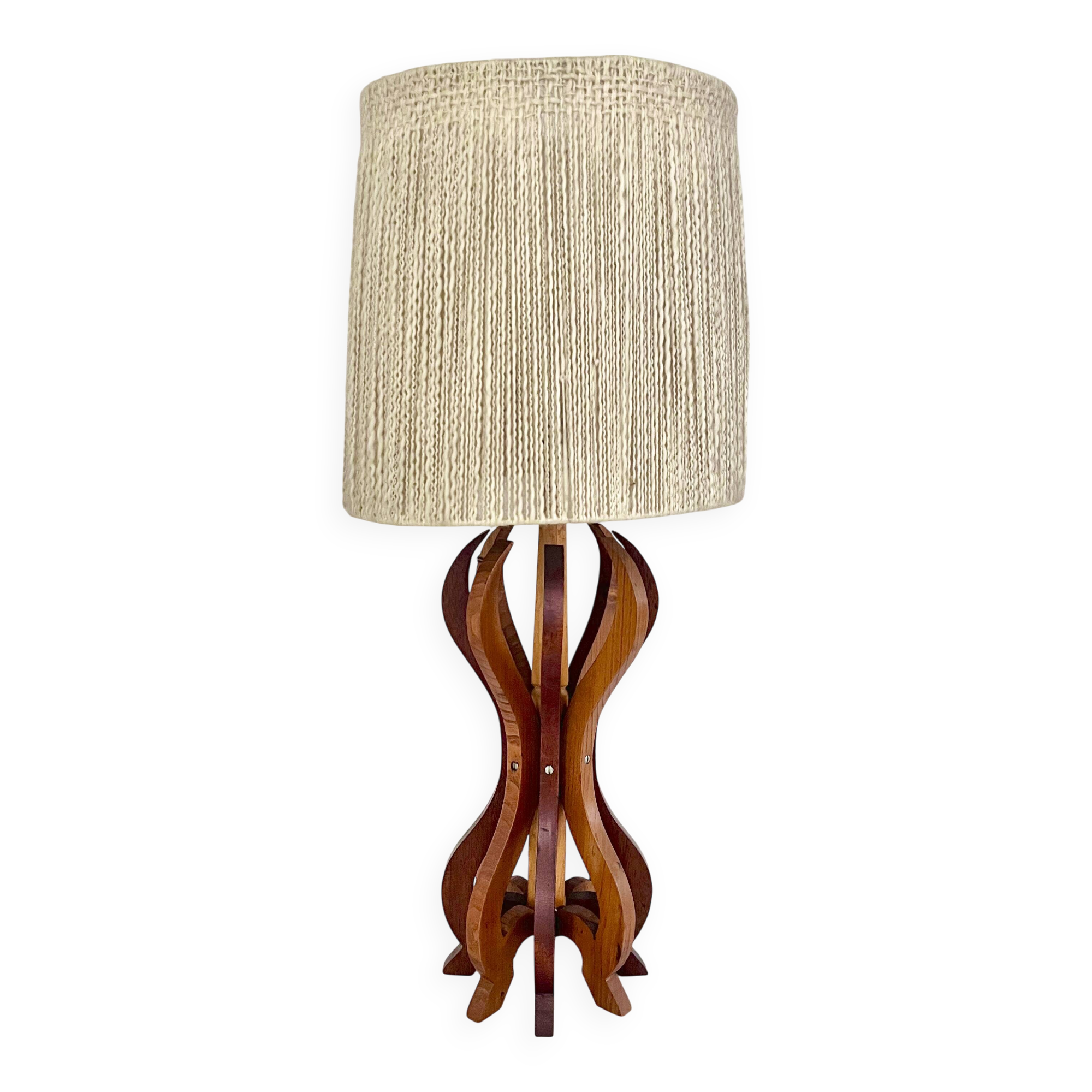 Unique wooden lamp from the 60s