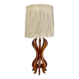 Lampe unique en bois années 60
