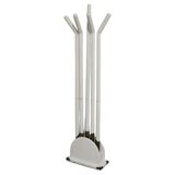 Vintage Postmodern Wood and Brass Coat Rack, 1980s