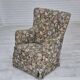 1970s, Danish armchair, reupholstered, flowers furniture fabric.