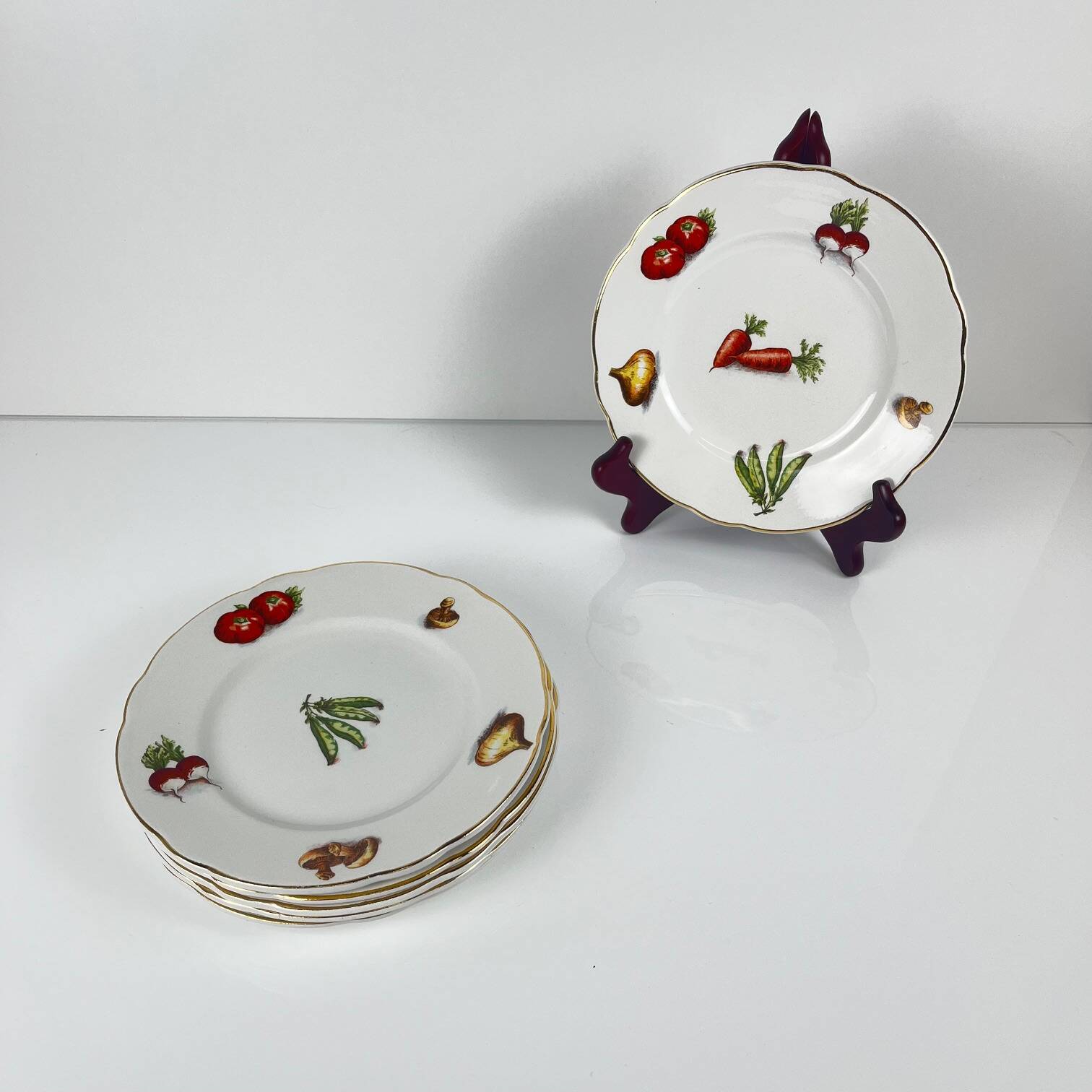 Service for 6 people KG Lunéville "Le Potager", 1950/70