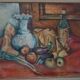 Oil Painting on Canvas 1945 Still Life GIORGIO CASINI (1908-1984)