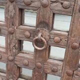 Original wooden mirror with braces