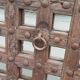 Original wooden mirror with braces