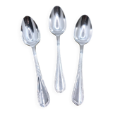 Lot de 3 petites cuillères en métal argenté Christofle, modèle Spatours