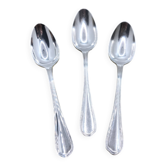 Set of 3 small silver-plated spoons from Christofle, Spatours model