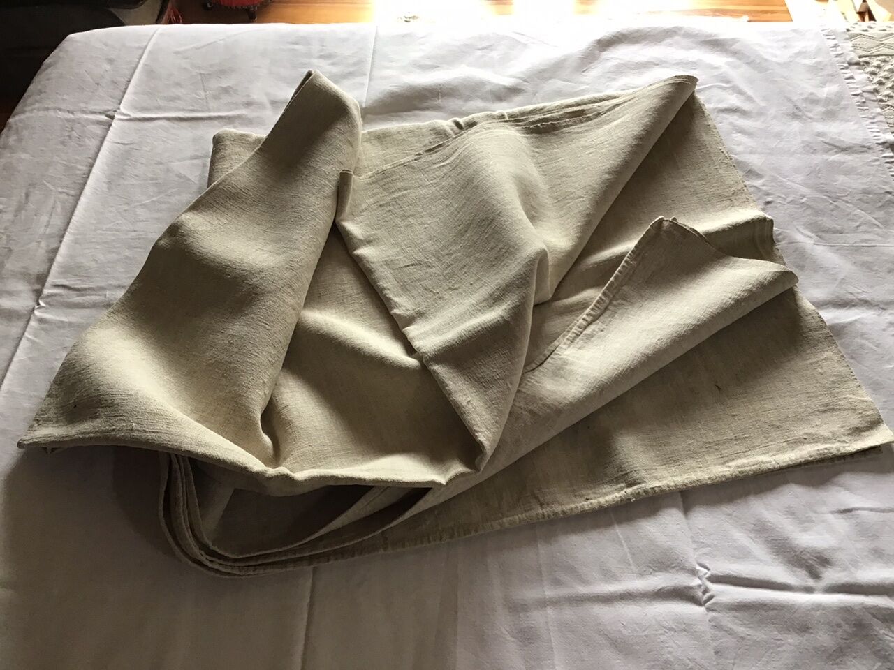 Large farm tablecloth 19th