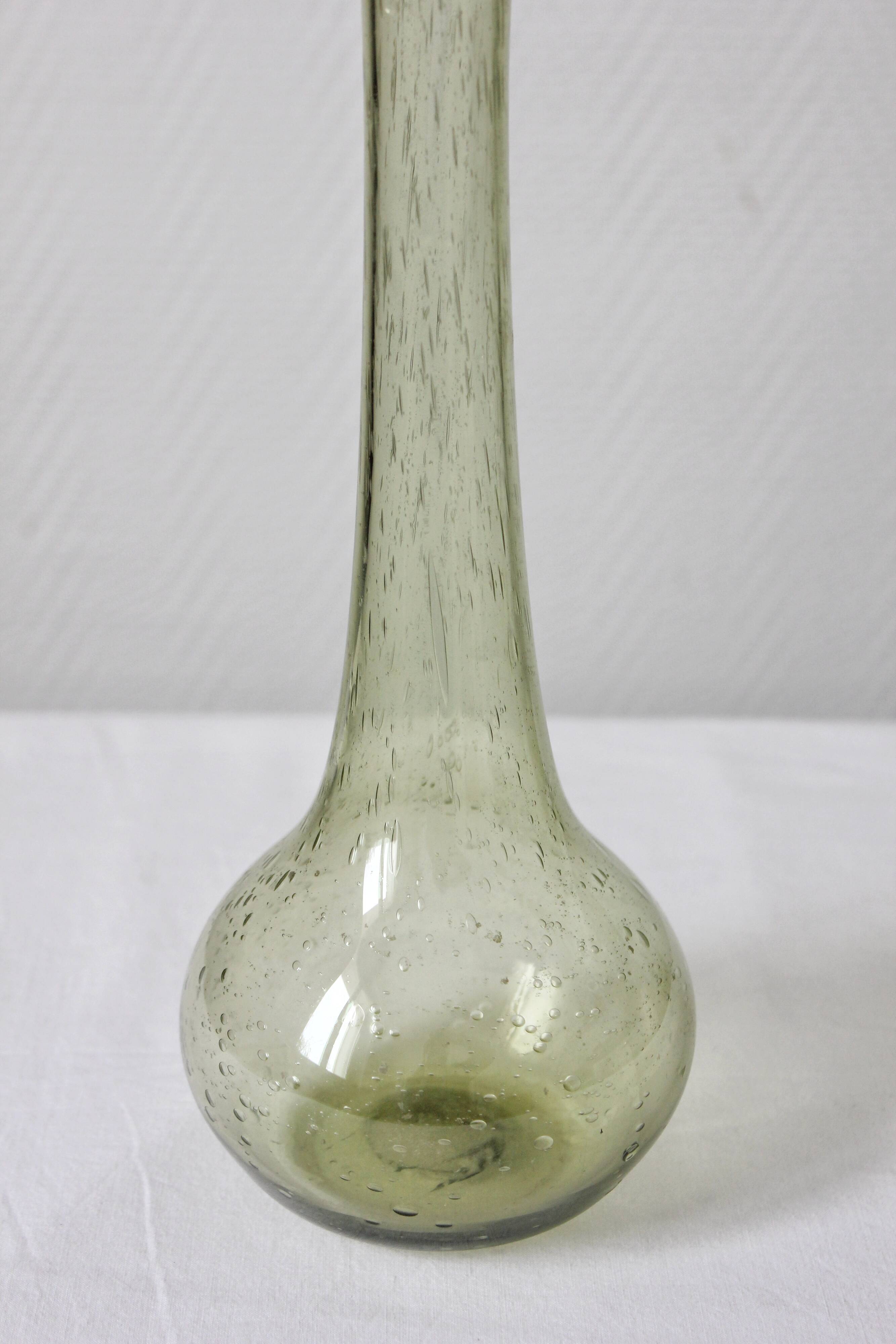 Vintage Biot bubble blown glass soliflore vase