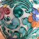 Cerart Monaco vase – relief floral decoration – signed and numbered – year