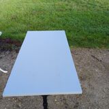 3 Cast Iron and Wood Bistro Tables