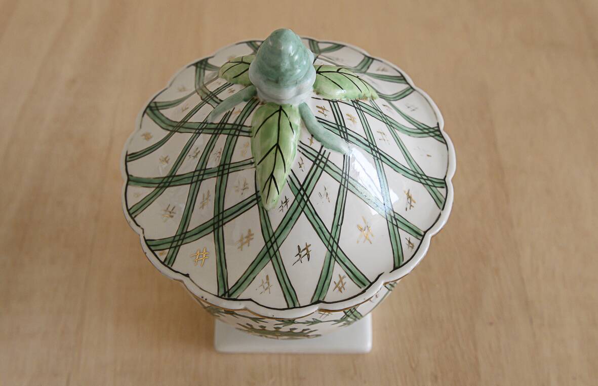 Covered vases or decorative urns, porcelain Central Europe 19th century