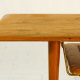 Table basse en teck et cannage par Peter Hvidt & Orla Mølgaard Nielsen