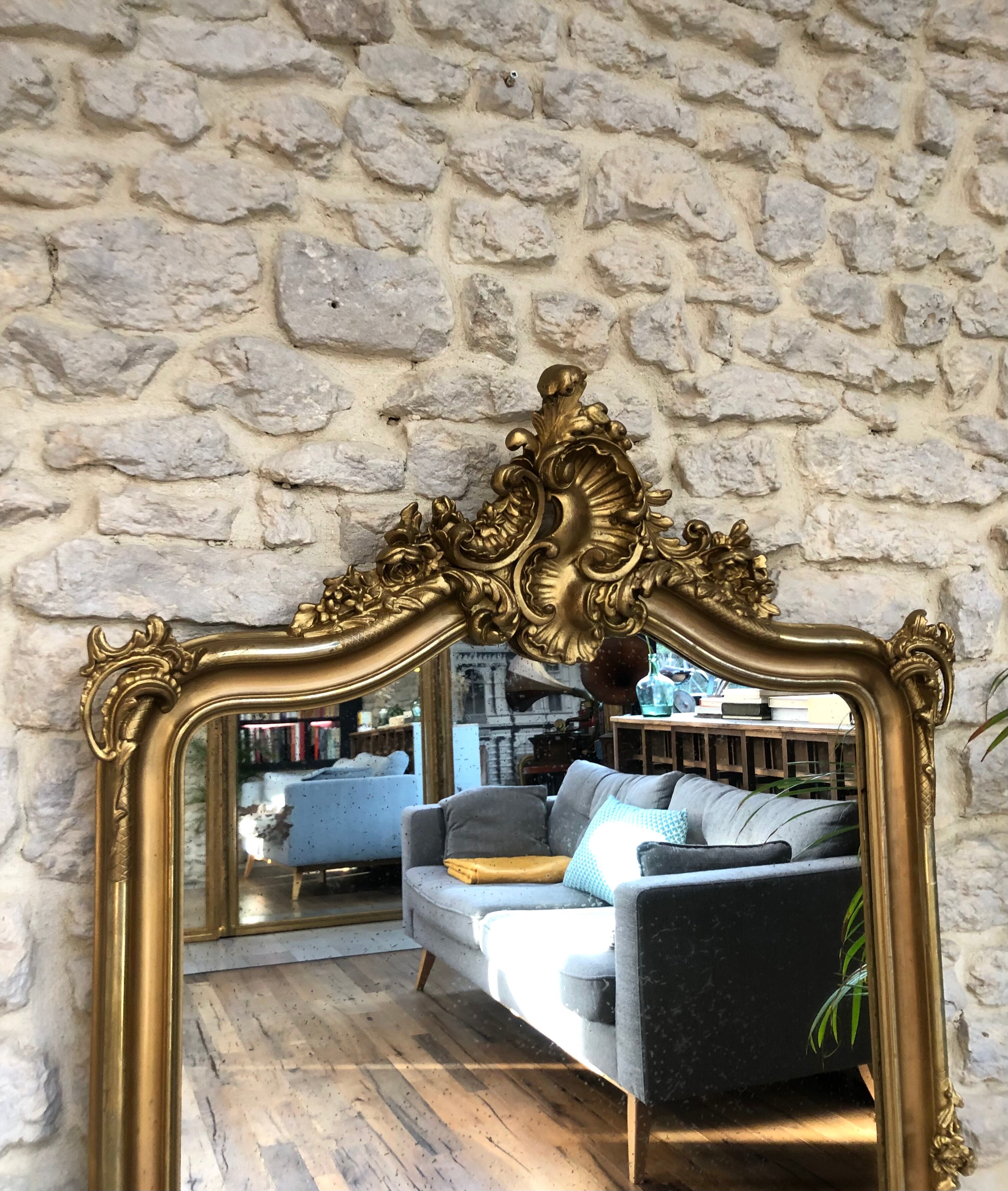 Old mirror Louis XV 145,5cm/77,5cm