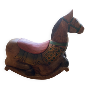 Cheval à bascule ancien - main