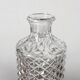 Vintage faceted cut glass round whisky decanter