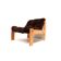 Vintage Brutalist 70s armchair with brown upholstery
