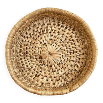 Basket made from woven banana leaves
