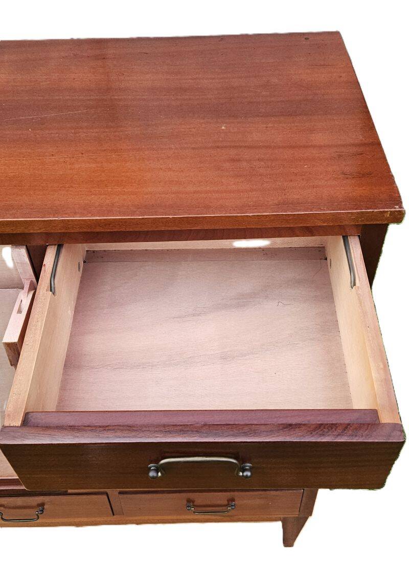 English Mahogany Archive Furniture with 12 Drawers