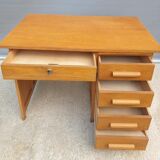 Desk 5 drawers 1 tablet vintage 1950