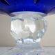 Centerpiece, blue crystal of Lorraine, limited series 233/500, blown and cut