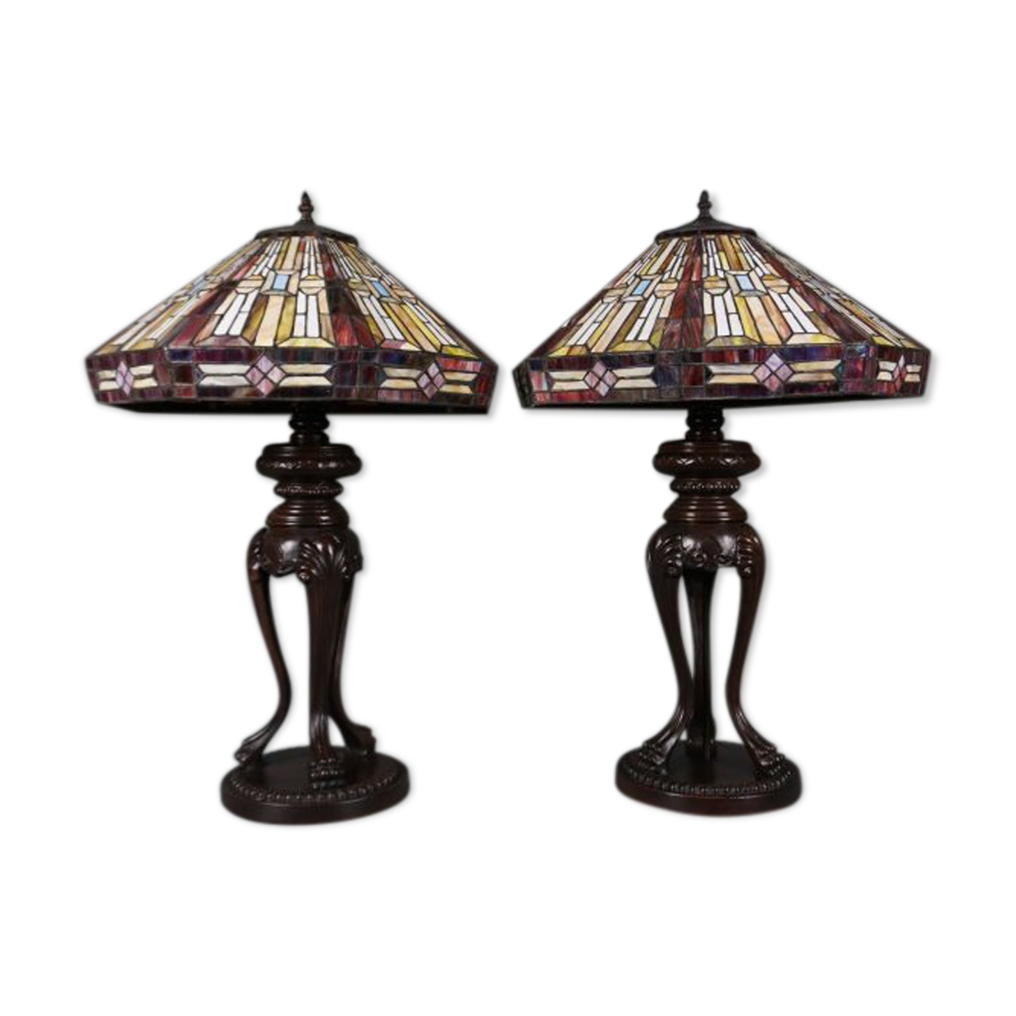 Set of 2 Tiffany lamps