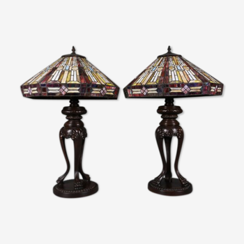 Set de 2 lampes Tiffany