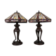 Set de 2 lampes Tiffany